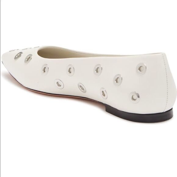 BOSS Hugo Boss Rose Grommet Studdet  ballet flat all leather size 5, new - Picture 1 of 16